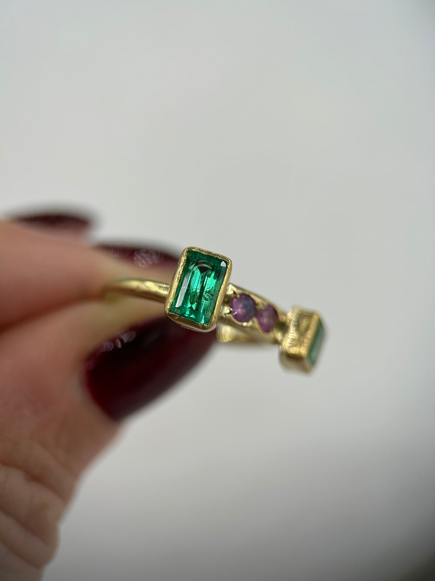 Emerald Seesaw Ring