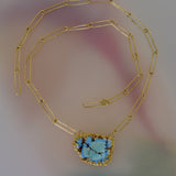 Lavender Turquoise Squiggle Necklace