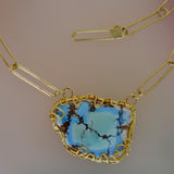 Lavender Turquoise Squiggle Necklace