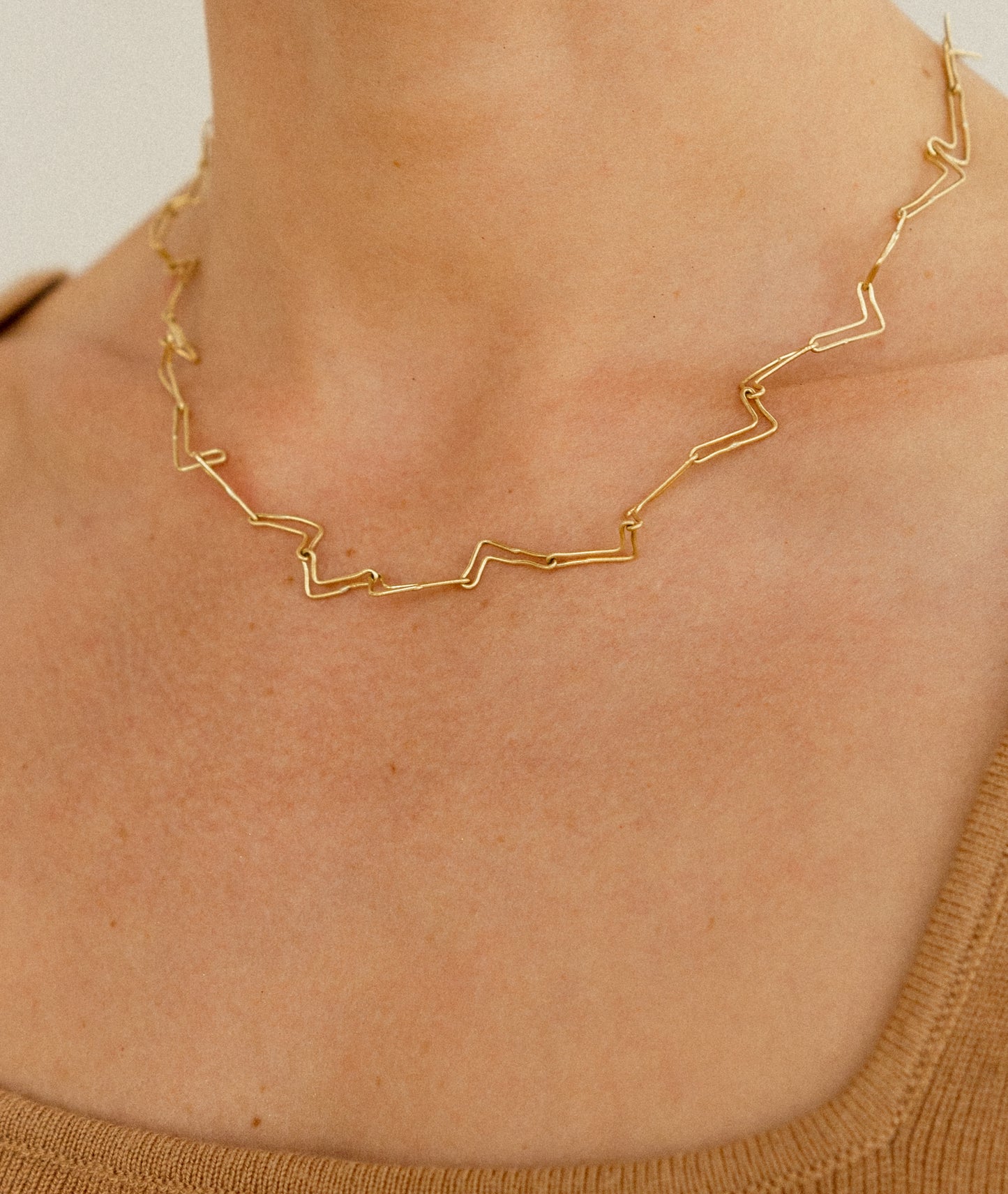 Gold Mini 'L' Chain Necklace