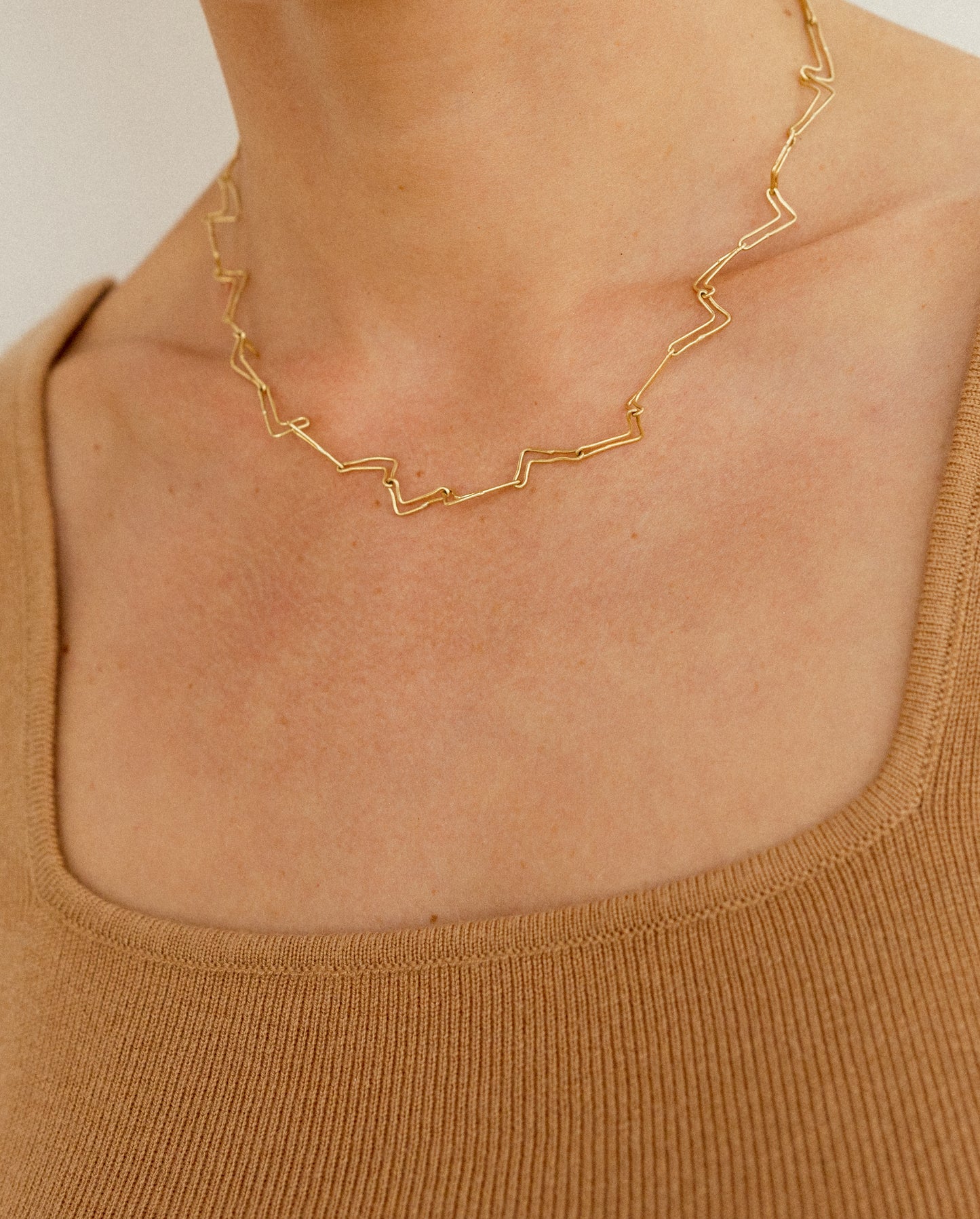 Gold Mini 'L' Chain Necklace