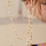 Gold 'B' Chain Necklace