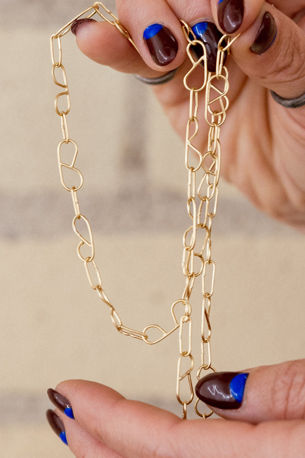 Gold 'B' Chain Necklace