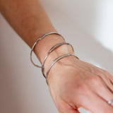 Silver Vine Bangle Stack