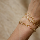Gold Mini 'B' Chain Bracelet