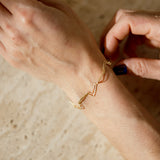 Gold Mini 'L' Chain Bracelet
