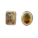 Cognac Bi-Colour Topaz Stud Earrings