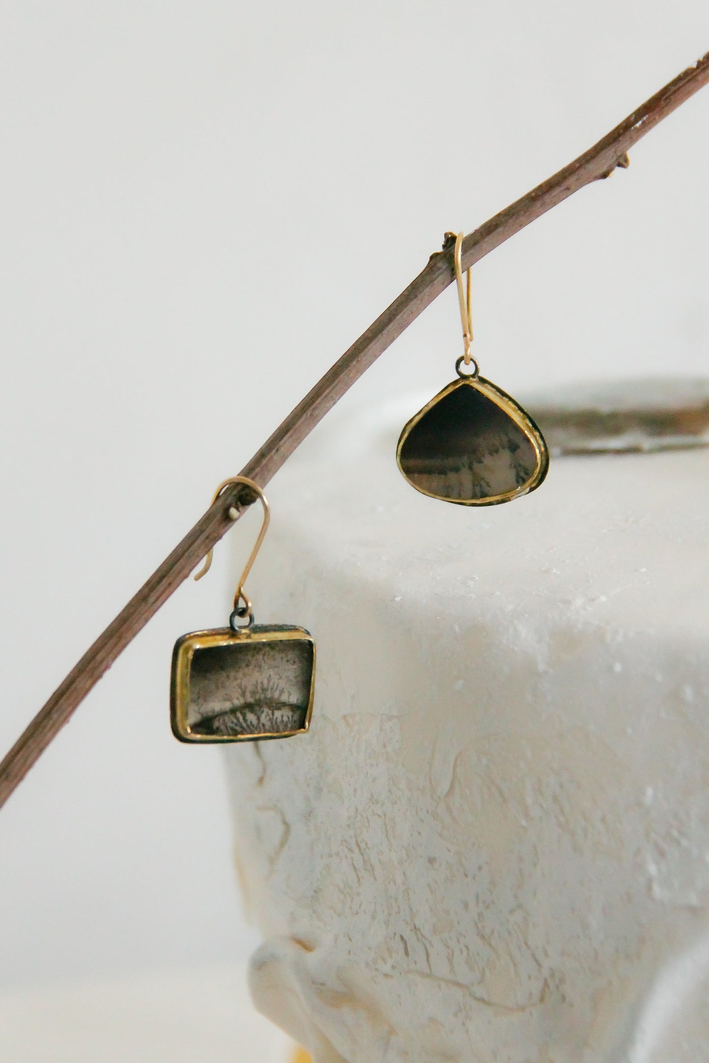 Zen Dendritic Agate Earrings